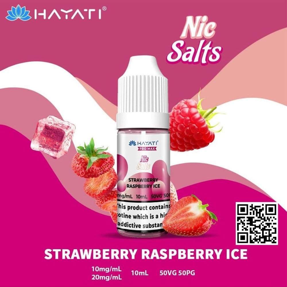 HAYATI Crystal Pro Max Nic Salts - STRAWBERRY RASPBERRY ICE